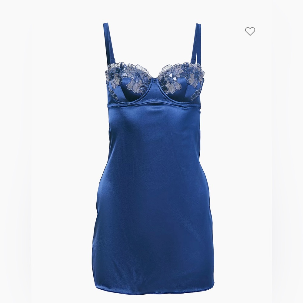 Fleur Du Mal Silk Slip Dress - Royal Blue - XS - Worn Once